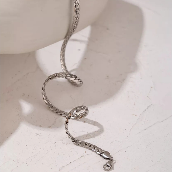 Perfect Silver Choker Chain Necklace - Picture 2 of 6